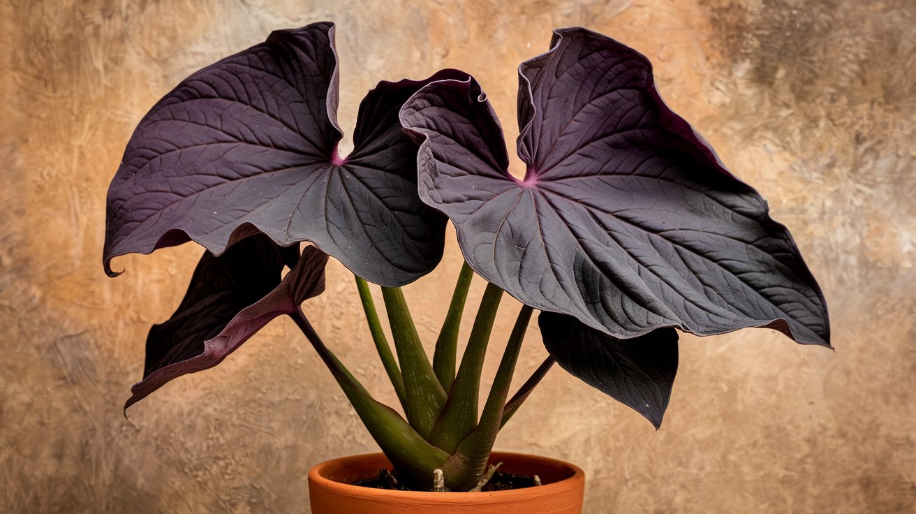 black elephant ear plant